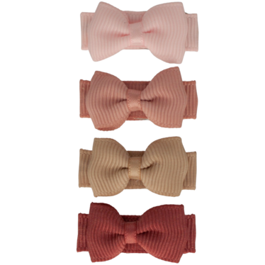 Your Little Miss Baby hair clips with bow - pumpkin spice