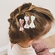 Your Little Miss Baby hair clips with ribbon bow - powder pink satin