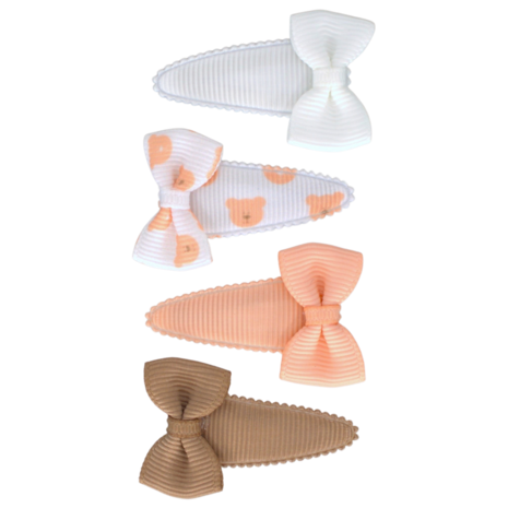 Your Little Miss Baby haarspeldjes met strik - pink bear