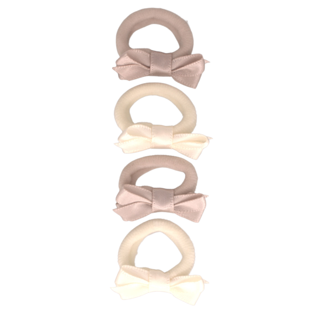 Your Little Miss Elastici per capelli bambina con fiocchetto - vanilla satin