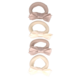 Your Little Miss Baby hair ties with little bow - vanilla satin Your Little Miss Baby hair ties with little bow - vanilla satin