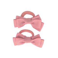 Your Little Miss Hair ties with double bow - old pink