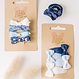 Your Little Miss Baby hair ties with little bow - blue marine