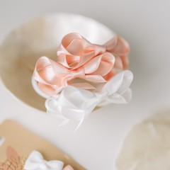 Your Little Miss Basic hair ties with bow - moonstone satin