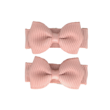Your Little Miss Baby hair clips with bow - dusty rose