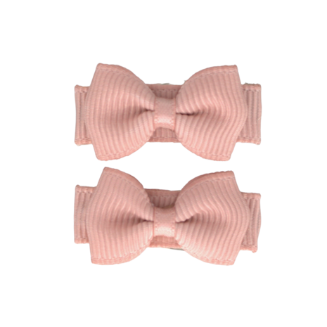 Your Little Miss Baby hair clips with bow - dusty rose