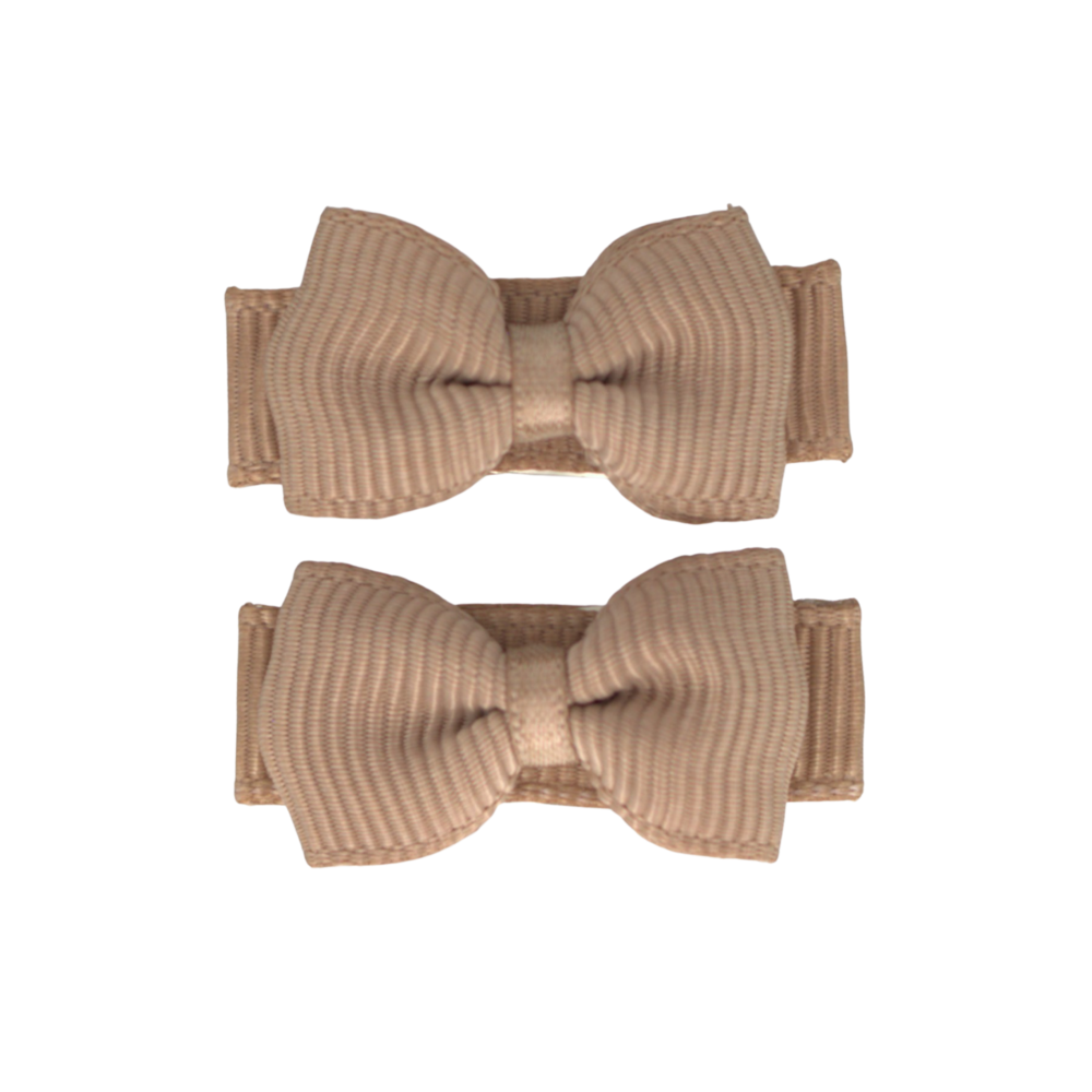 Your Little Miss Fermagli per capelli bambina con fiocchetto - tan