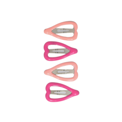 Your Little Miss Baby hair clips with heart - candy