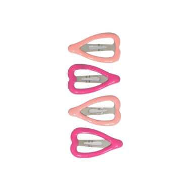 Your Little Miss Baby hair clips with heart - candy