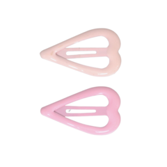 Your Little Miss Hair clips with heart - soft pink