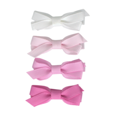 Your Little Miss Baby hair clips with ribbon bow - candy