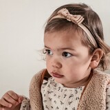 Your Little Miss Baby headband with double bow - tan