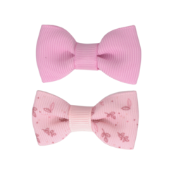 Your Little Miss Baby hair clips with bow - Blush blossom