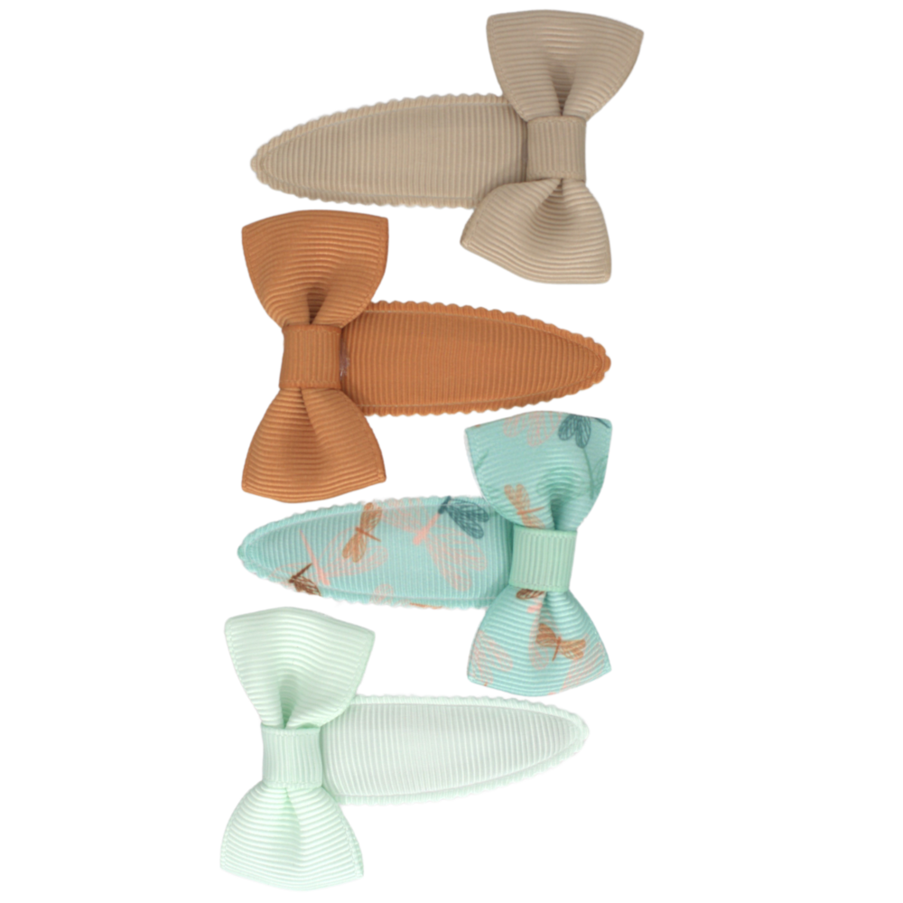 Your Little Miss Snap clips with bow - Dragonfly dazzle