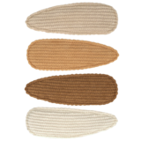 Your Little Miss Fermagli per capelli ragazza in tessuto - Neutral rib