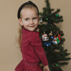 Your Little Miss Wide tiara with button - Black velvet