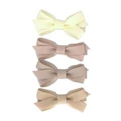 Your Little Miss Baby hair clips with ribbon bow - Dunes