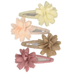 Your Little Miss Hair clips with flower - Soft tones