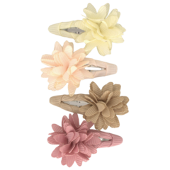 Your Little Miss Baby hair clips with flower - Soft tones