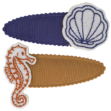 Your Little Miss Snap clips with fabric - Seashore