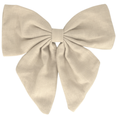 Your Little Miss Hair clip with big bow - Sand linen