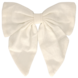 Your Little Miss Hair clip with big bow - White linen