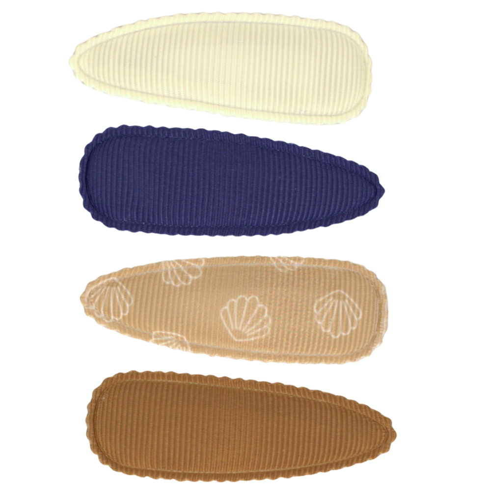 Your Little Miss Snap clips with fabric - Beach please