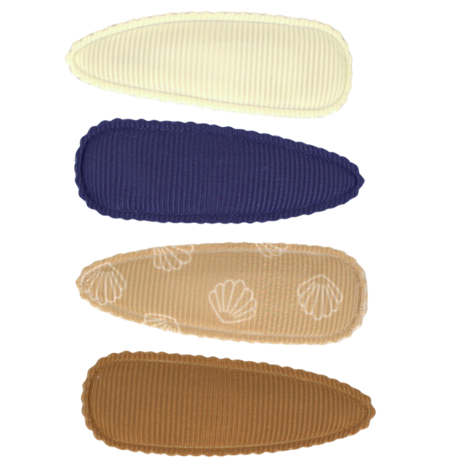 Your Little Miss Snap clips with fabric - Beach please