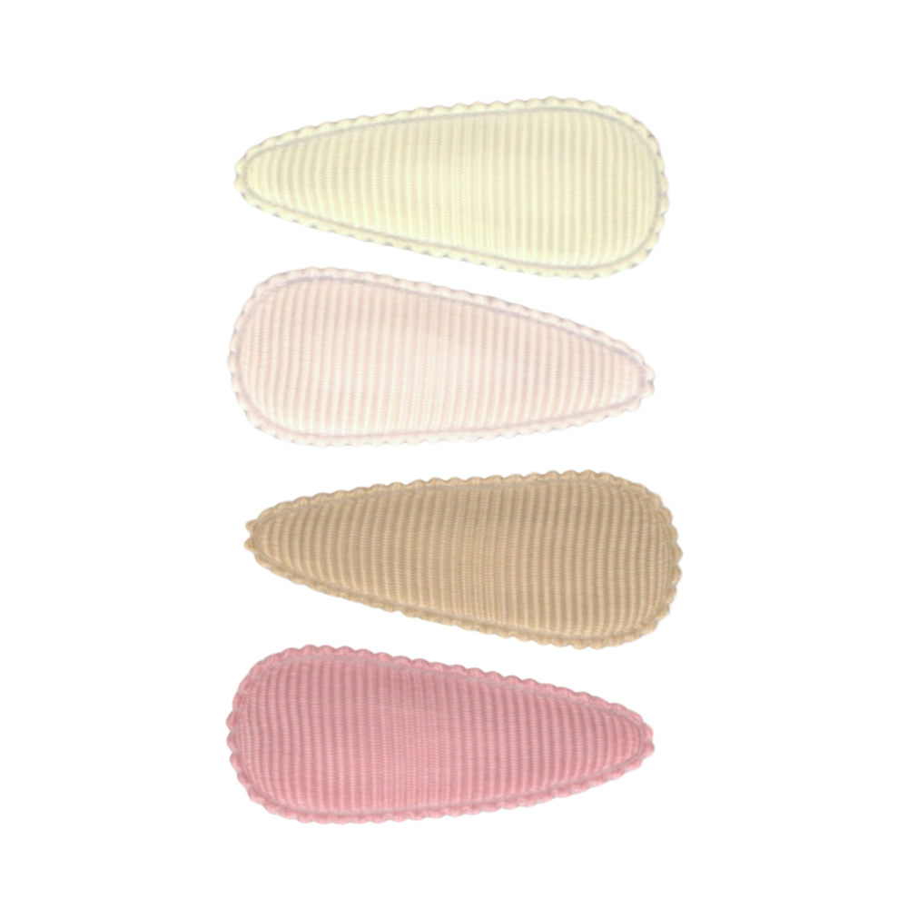 Your Little Miss Baby-Klick-Klack-Haarspangen mit Stoff - Soft tones