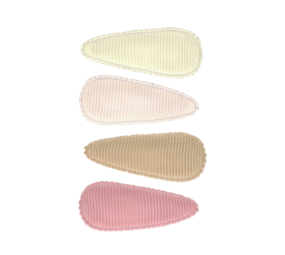 Your Little Miss Baby-Klick-Klack-Haarspangen mit Stoff - Soft tones