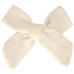 Your Little Miss Hair clip with knot - white linen