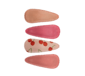 Your Little Miss Baby-Klick-Klack-Haarspangen mit Stoff - cherrylicious