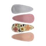 Your Little Miss Baby-Klick-Klack-Haarspangen mit Stoff - floral love