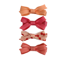 Your Little Miss Baby hair clips with ribbon bow - cherrylicious Your Little Miss Baby hair clips with ribbon bow - cherrylicious