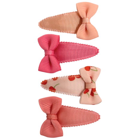 Your Little Miss Baby-Klick-Klack-Haarspangen mit Schleife - cherrylicious