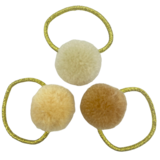 Your Little Miss Basic Mini-Haargummis mit Pompons - dunes