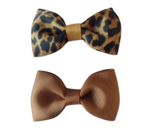 Your Little Miss Hair clip with bow - leopard love Your Little Miss Hair clip with bow - leopard love