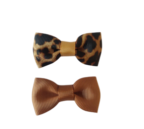 Your Little Miss Baby-Haarclips mit Schleife - leopard love