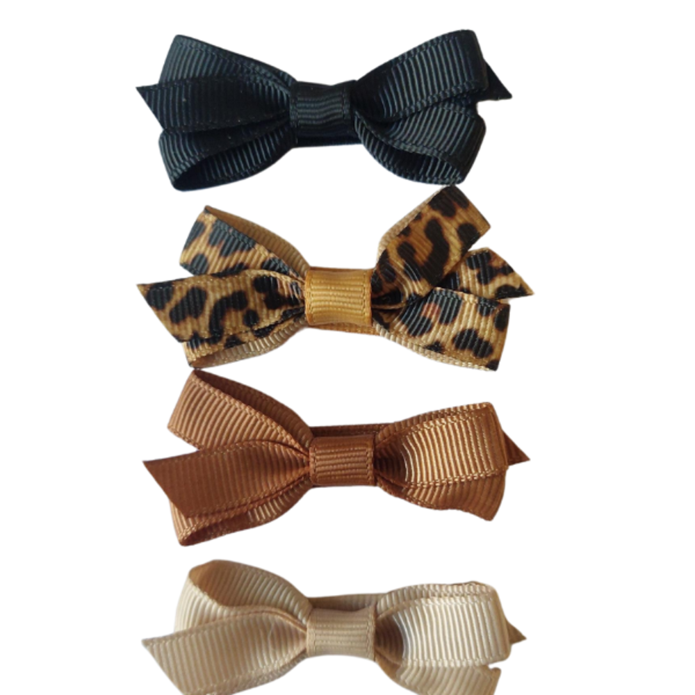 Your Little Miss Baby haarspeldjes met strikje - leopard love