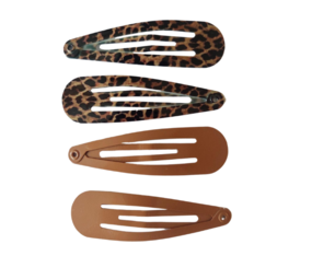 Your Little Miss Basic Klick-Klack-Haarspangen - leopard love
