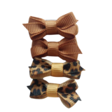 Your Little Miss Baby haarelastiekjes met strikje  - leopard love