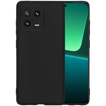 Xiaomi 13 Hoesje Siliconen Hoes Case Cover - Zwart