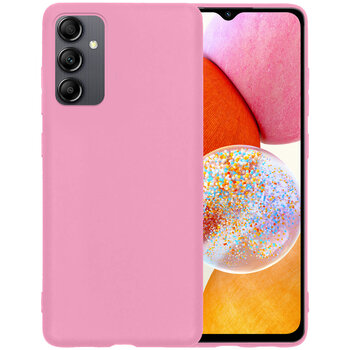 Betaalbare Hoesjes Samsung Galaxy A14 Hoesje Siliconen Hoes Case Cover - Roze