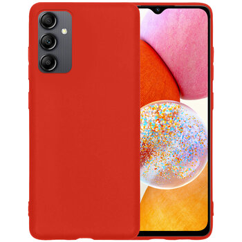 Samsung Galaxy A14 Hoesje Siliconen Hoes Case Cover - Rood