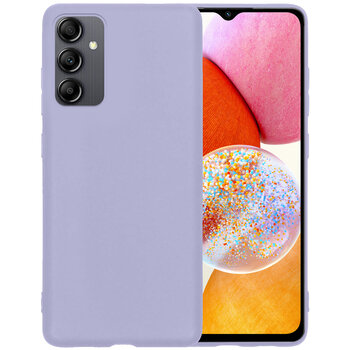 Betaalbare Hoesjes Samsung Galaxy A14 Hoesje Siliconen Hoes Case Cover - Lila