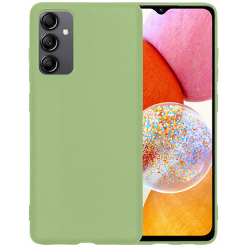 Betaalbare Hoesjes Samsung Galaxy A14 Hoesje Siliconen Hoes Case Cover - Groen