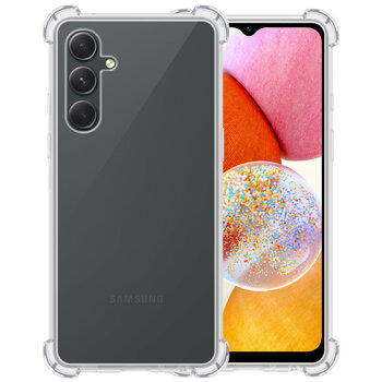 Betaalbare Hoesjes Samsung Galaxy A14 Hoesje Siliconen Shock Proof Hoes Case Cover - Transparant