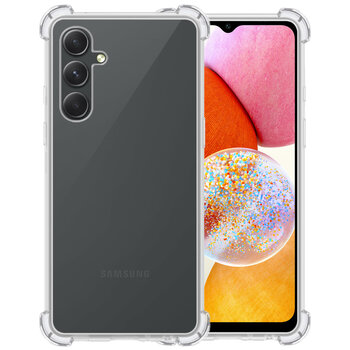 Samsung Galaxy A14 Hoesje Siliconen Shock Proof Hoes Case Cover - Transparant