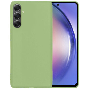 Betaalbare Hoesjes Samsung Galaxy A54 Hoesje Siliconen Hoes Case Cover - Groen