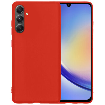 Samsung Galaxy A34 Hoesje Siliconen Hoes Case Cover - Rood